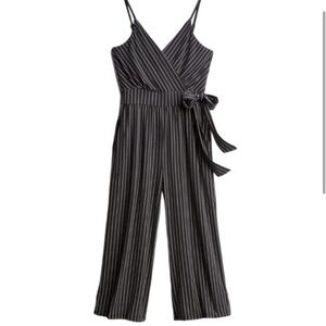Kaileigh - Striped Black Jumpsuit - M